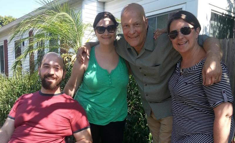 Former Daily Herald theater critic Tom Valeo, second from right, with his three children, from left, Pete Valeo, Jana Valeo and Nina Valeo Cooke.